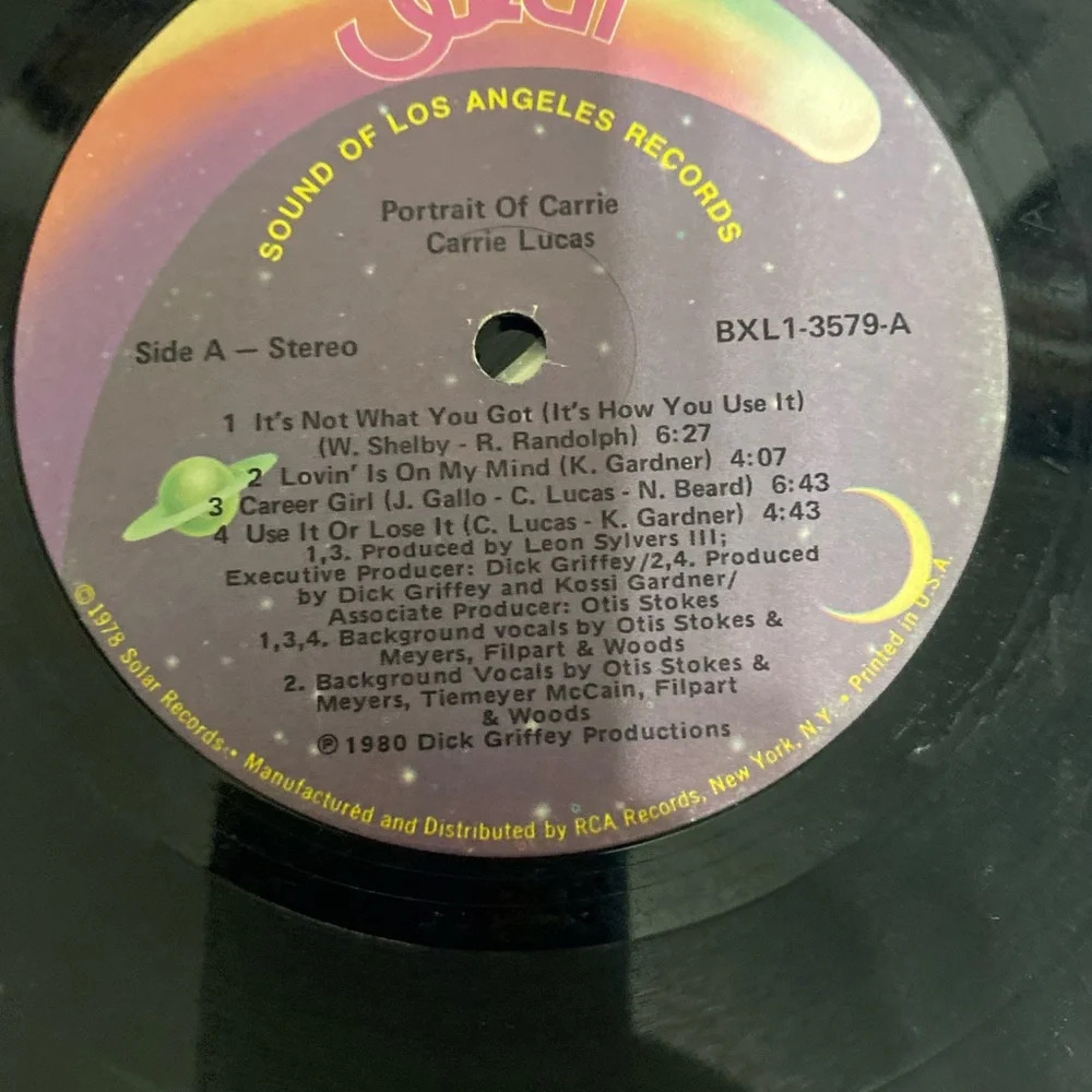 Carrie Lucas Portraits of Carrie Record 1980 - Picture 3 of 5